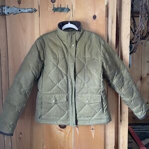 L.L. Bean upcountry waxed goose down quilted jacket